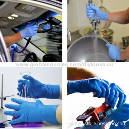 AMMEX Durable Disposable Nitrile Rubber Gloves